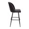Merrick Lane Teague Set of 2 Modern Armless Barstools with Contoured Backs, Steel Frames, and Integrated Footrests